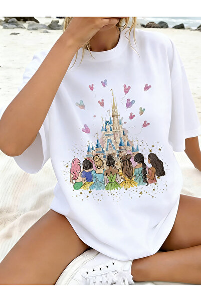 SAUDI DISNEYLAND disneyland Men and Women's 100% Cotton T-Shirt - Oversized C...