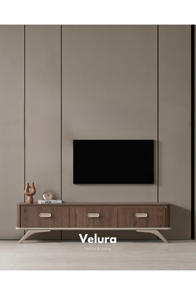 Velura Home & Living Nova Tv Ünitesi - Koyu Ceviz (Sadece Alt Blok)