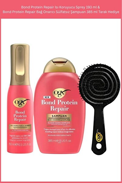 OGX Bond Protein Repair Isı Koruyucu Sprey 193 ml & Bond Protein Repair Bağ O...