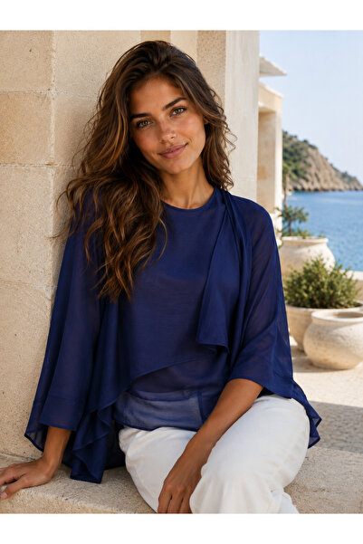 ABBRA Women's Flying Cape Blouse