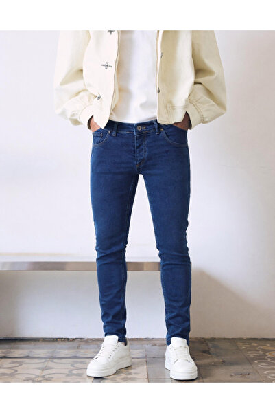 hacker Pantaloni din denim pentru bărbați, din bumbac premium, croială slim, ...