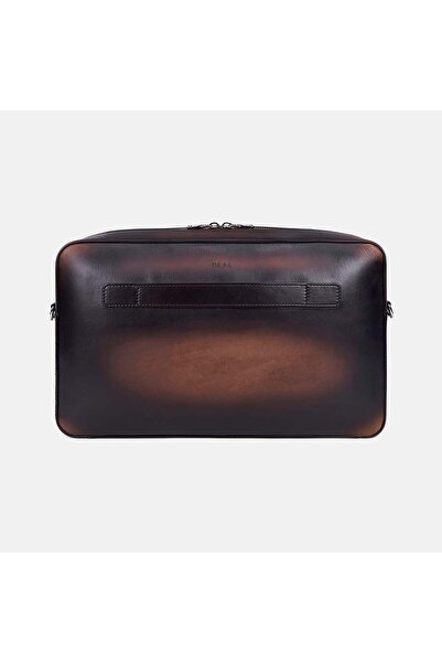 Desa Men's Brown Leather Laptop Bag