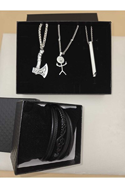 CTAL Set cadou CTAL, lantic cu pandantive antistress si topor, bratara, cutie...