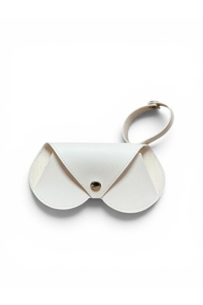 Mia Belt Husă pentru ochelari cu agățătoare, model inimă, culoare albă, geant...