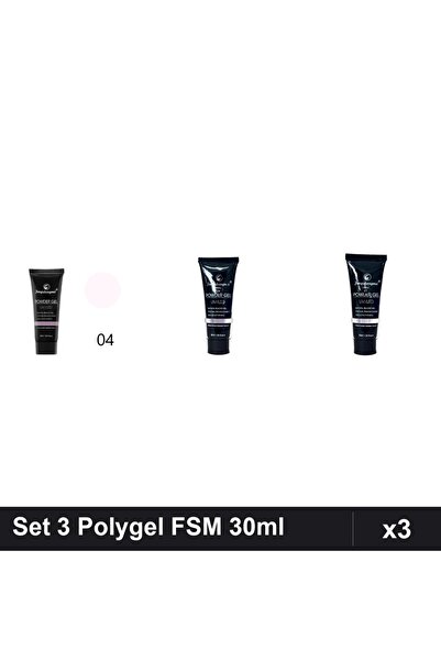 FSM Set 3 Polygel 30ml - Nr.04, Nr.14, Nr.17 - Constructie Unghii
