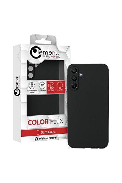 lemontti Husa Silicon Soft Slim Samsung Galaxy A15 Negru (material mat si fin...