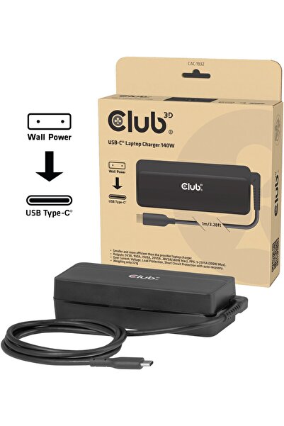 Club 3D Club3D Încărcător laptop USB-C PD3.1 140W, GaN retail