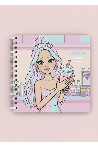 JACA Bubble Tea Dükkanı Çocuk Yetişkin Boyama Kitabı(21x21cm)