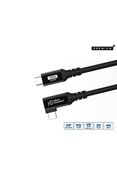 MicroConnect Cablu USB-C la USB-C Premium 0,15m, 100W, 20Gbps, USB 3.2 Gen 2x...