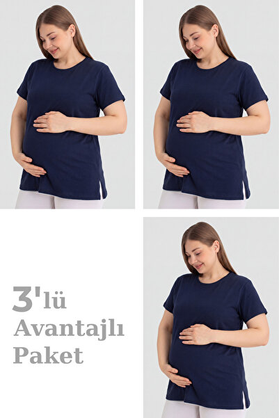 Arma Yıldız Pamučna trudnička majica kratkih rukava, tamnoplava, paket od 3 k...