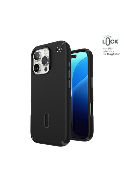 Speck Presidio2 Pro ClickLock & MagSafe - Husă iPhone 16 Pro (Negru / Gri Ard...