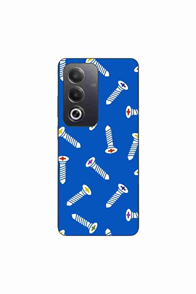 OEM Калъф, съвместим с Oppo A80, силиконов гел TPU модел, с шарка на винтове