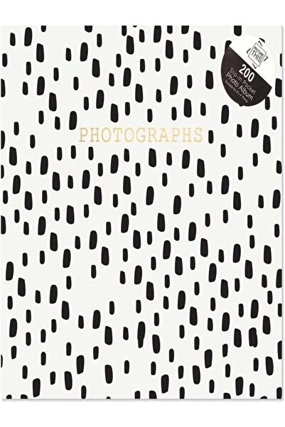 Other White with Black Spots Design Photo Album Holds 200 Slip in 6'' x 4'' P...