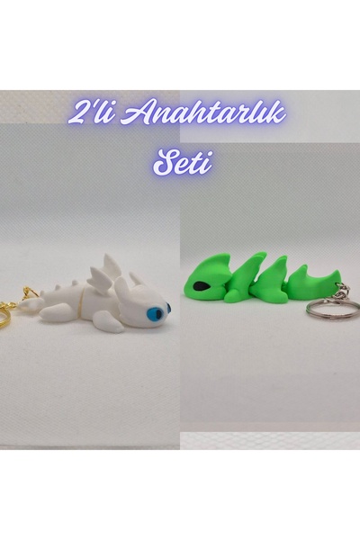 3DAtölyeMaker How to Train Your White Dragon Dragon and Green Flexible Dragon...