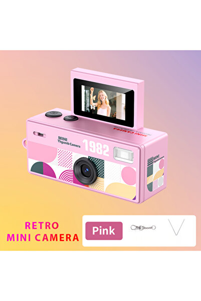 idragon LK030 Retro Mini Kamera Y2K Tasarımlı Taşınabilir Dijital Kamera Self...