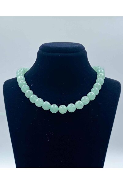 LADIN DOGALTAŞ Aventurine Natural Stone Necklace 8 Mm Sphere Cut