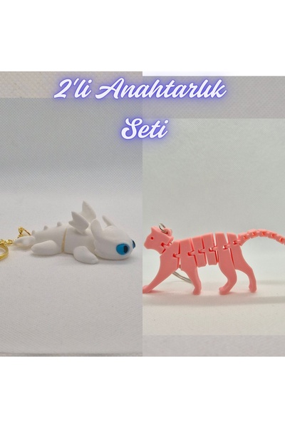 3DAtölyeMaker How to Train Your White Dragon Dragon and Light Pink Flexible C...