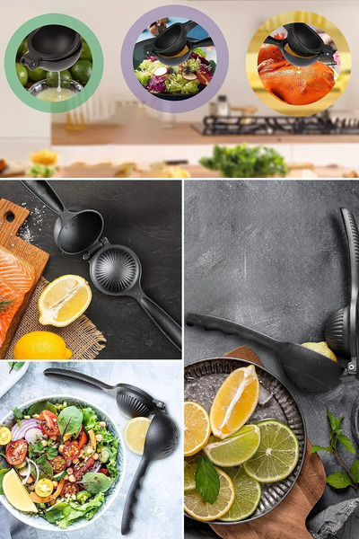 ZUZU MADE 2'li Set Büyük Boy Portakal Sıkacağı Limon Sıkacağı Narenciye Sıkacağı Döküm 23 cm ve Ceviz Kıracağı Metal Yaylı