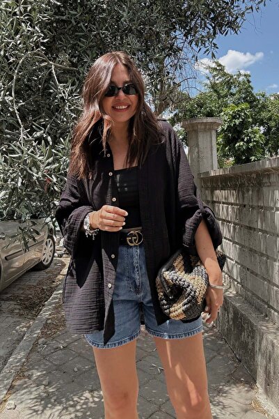 ELVAN TOLON Muslin Shirt Black