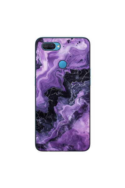 OEM Husa compatibila cu Oppo A12 Silicon Gel Tpu Model Abstract Purple Marble