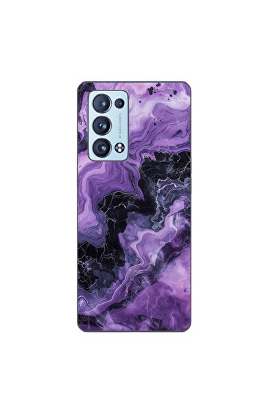 OEM Калъф за Oppo Reno6 Pro 5G, силиконов гел TPU, с абстрактен десен на лила...