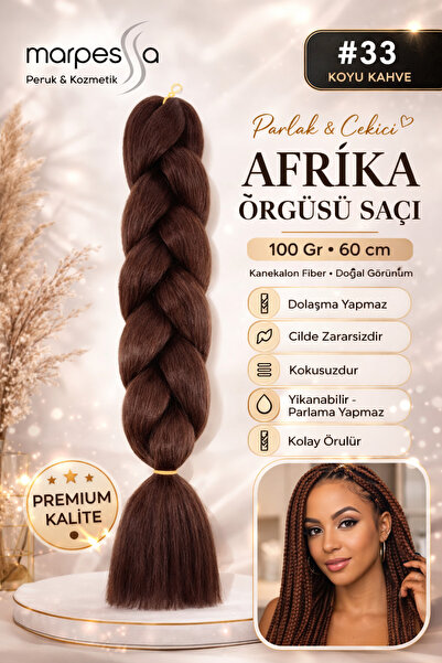 Marpessa Afrika Örgüsü Rasta Ve Box Braid Için Sentetik Saç 100gr