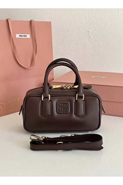 MIU Master Arcadie Leather Crossbody Hobo Handbag Women Camera With Top Handl...