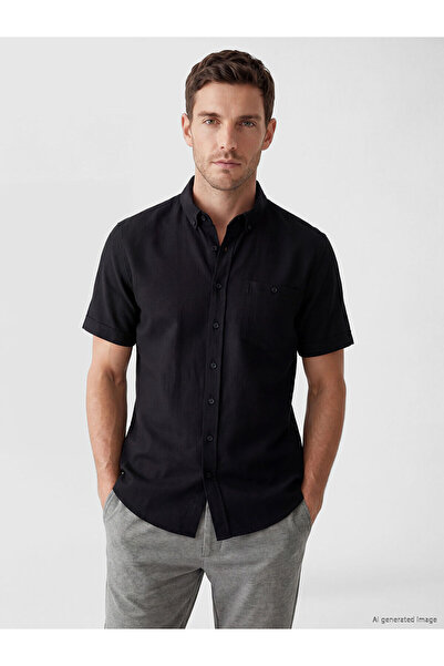 LC Waikiki Nevavm Regular Fit Dobby Men's Shirt with Difference