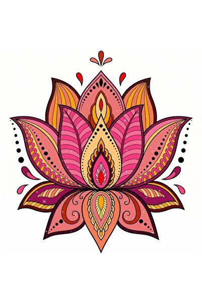Maki Home Makiteks 41X41 cm Lotus Flower Patterned Cushion Cover - Bohemian T...