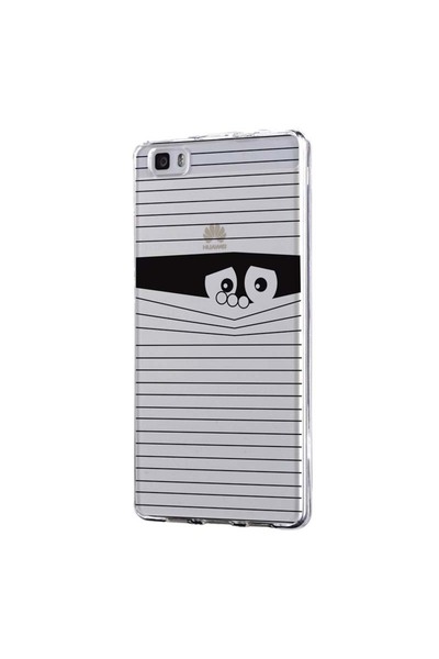 bestcase Husa Silicon, Transparent, Slim, Look Black, Huawei Y6 2018