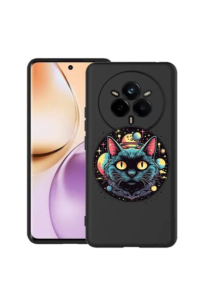 bestcase Θήκη για Realme 14 Pro Plus 5G, Mystic Black Cat, Λεπτή σιλικόνη 0.8...