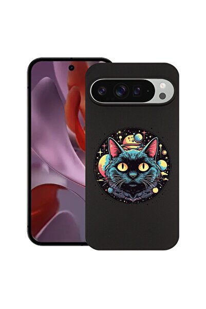 bestcase Husă pentru Google Pixel 9 Pro XL, Mystic Black Cat, Silicon subțire...