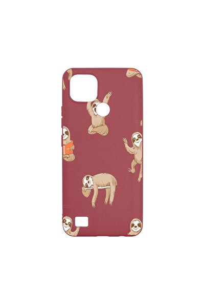 bestcase Силиконов калъф, съвместим с Realme C21, Keep Calm - Be Lazy, устойч...