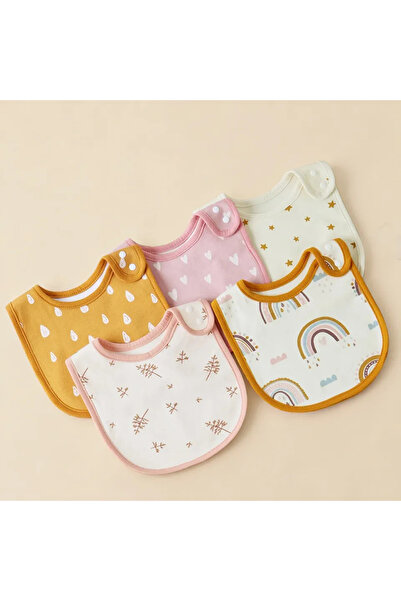 Choice Rainbow 5 Pcs/set Baby Bibs U-shaped Infant Saliva Towel Easy to Wipe ...