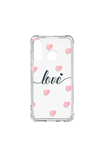 bestcase Husă Antișoc din Silicon Compatibilă cu Huawei P30 Lite, Inimi Zbură...