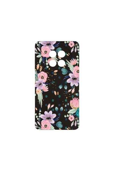 bestcase ¬Æ Husa Slim SIlicon 0.8MM, Compatibila Cu Realme 12 5G, Flowers Col...