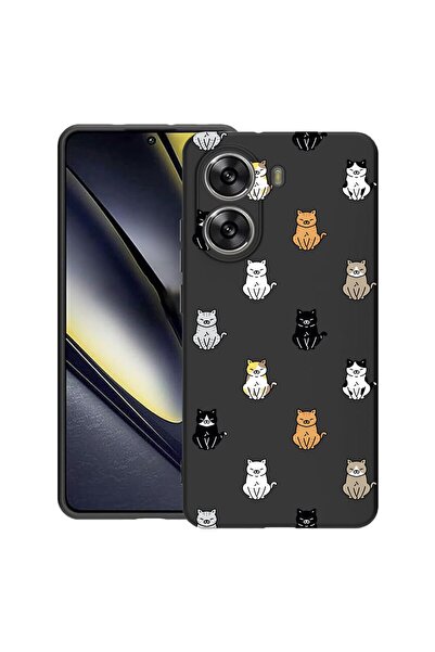 bestcase ¬Æ Husa pentru Poco X7 Pro 5G, Cat Pattern, Slim Silicon 0.8MM, Anti...