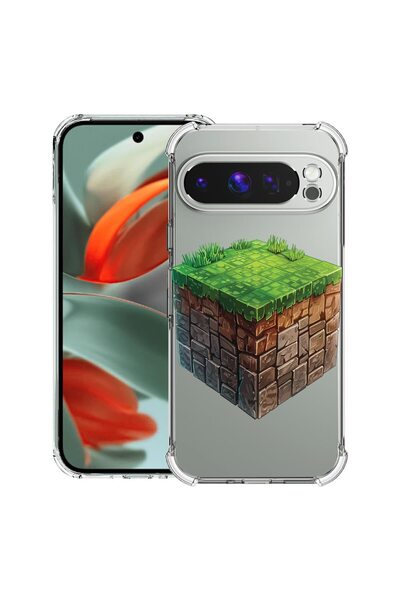bestcase Θήκη για Google Pixel 9 Pro XL, Αντικραδασμική 1.5MM, Minecraft Worl...
