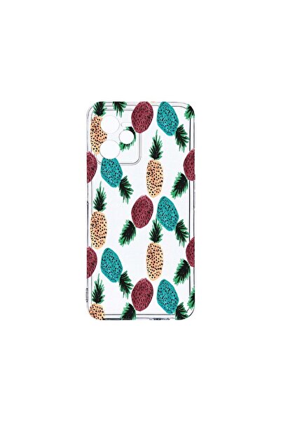 bestcase Διαφανής Θήκη Σιλικόνης 2MM, Συμβατή με Realme C35, Σχέδιο Ανανά, Αν...