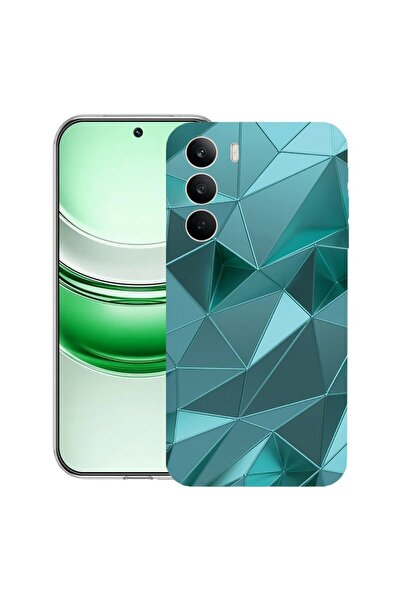 bestcase ¬Æ Clear Silicone Case for Realme C71, Green Mosaic, 2041144 T 1251