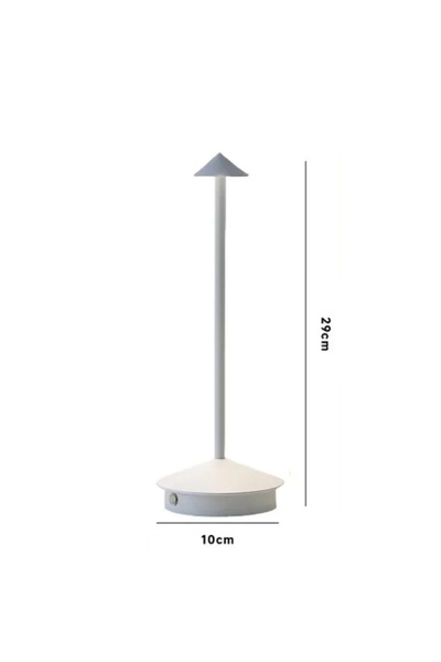 Choice1 White Dimmable LED Table Light 3 Color Options Rechargeable Ambient N...