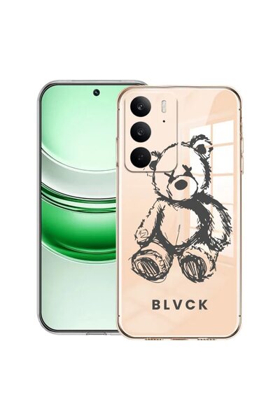 bestcase Husă transparentă din silicon pentru Realme C71, Teddy Bear blvck, 2...