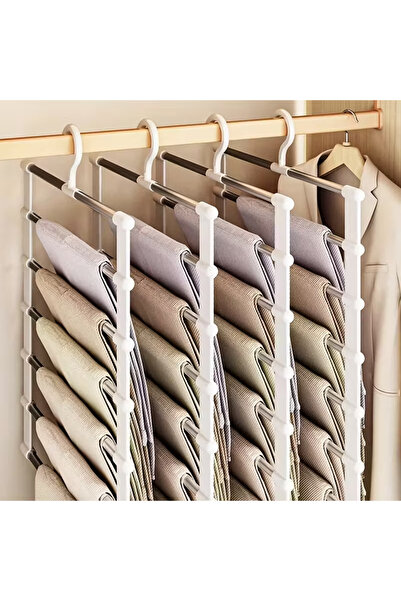Choice1 4Pcs Foldable Multi-Tier Trouser Rack Wardrobe Storage Organizer Spac...