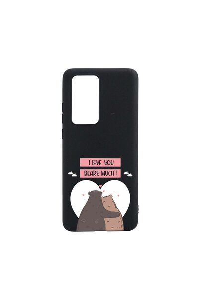 bestcase Husa Silicon Compatibila Cu Huawei P40, I Love U Beary Much!, rezist...