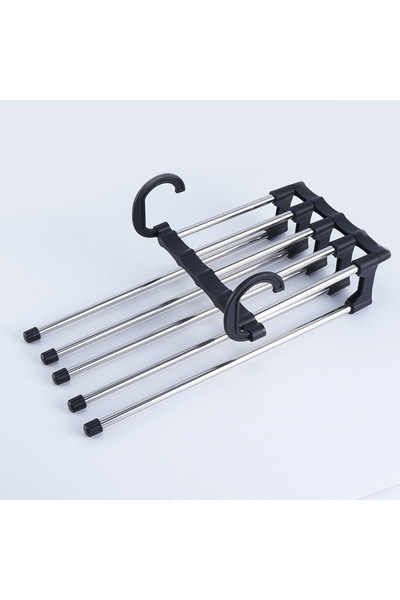 Choice Black 1PC Telescopic Folding Pants Rack, Multi-layer Pants Rack, Pants...