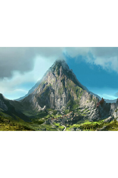 512 STORE Yüzüklerin Efendisi / Hobbit Film Sahne Duvar Dekor Kuşe Kağıt Çerç...