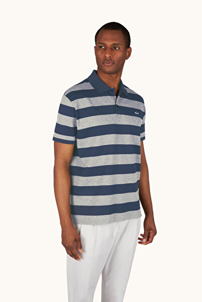 PAUL&SHARK MEN'S KNITTED COTTON POLO SHIRT