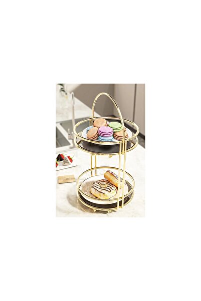 Vivense BİNO KURABİYELİK İKRAMLIK,GOLD, 2 KATLI, 40 CM