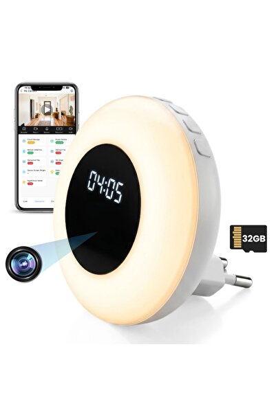 iUni Mini kamera v nočním světle IP71 s hodinami, Wi-Fi, 32 GB, Full HD, nočn...