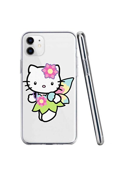 OEM Husa compatibila cu Apple iPhone 11 Silicon Transparenta Model Hello Kitty
